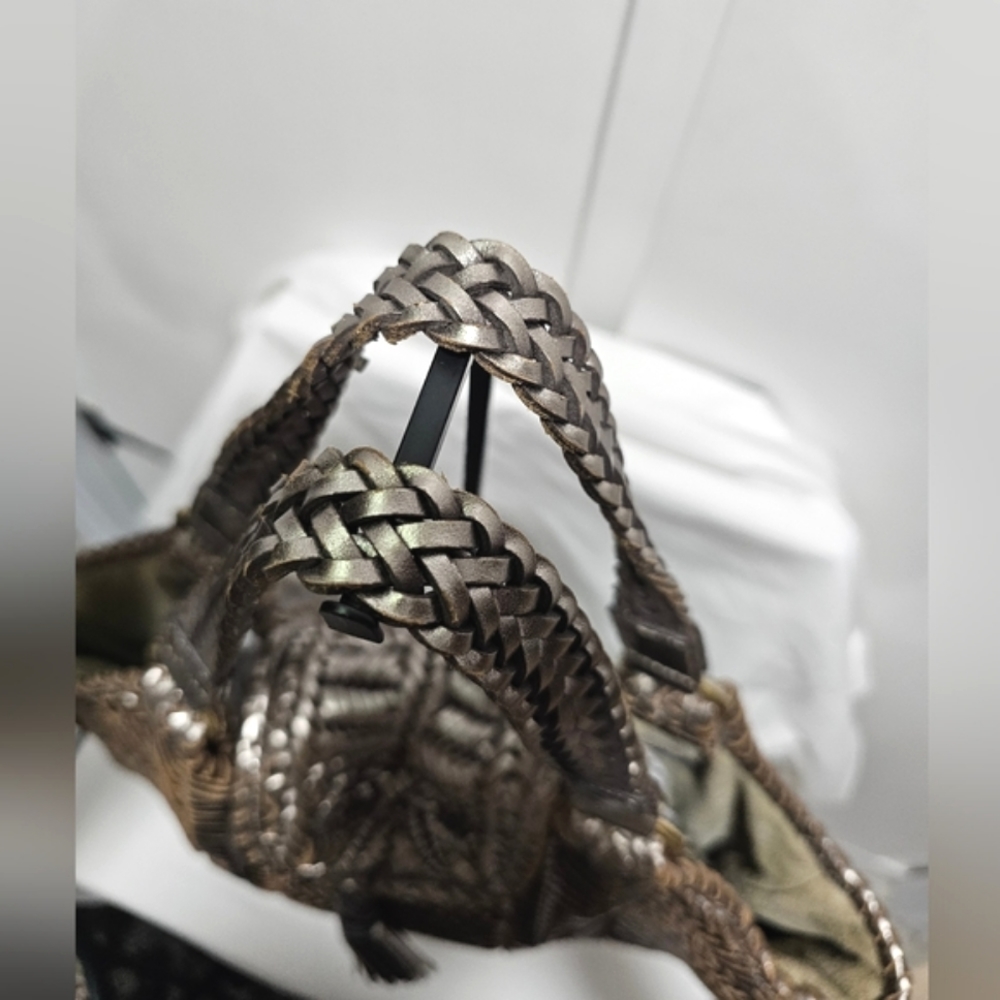 Anya Hindmarch Metallic Woven-Leather Bag - Picture 9 of 16